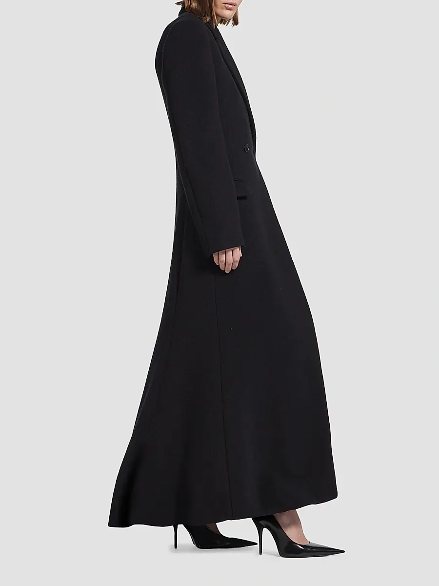 Balenciaga Women's Godet Maxi Coat | Thumbnail 4 Balenciaga Women's Godet Maxi Coat | Thumbnail 4