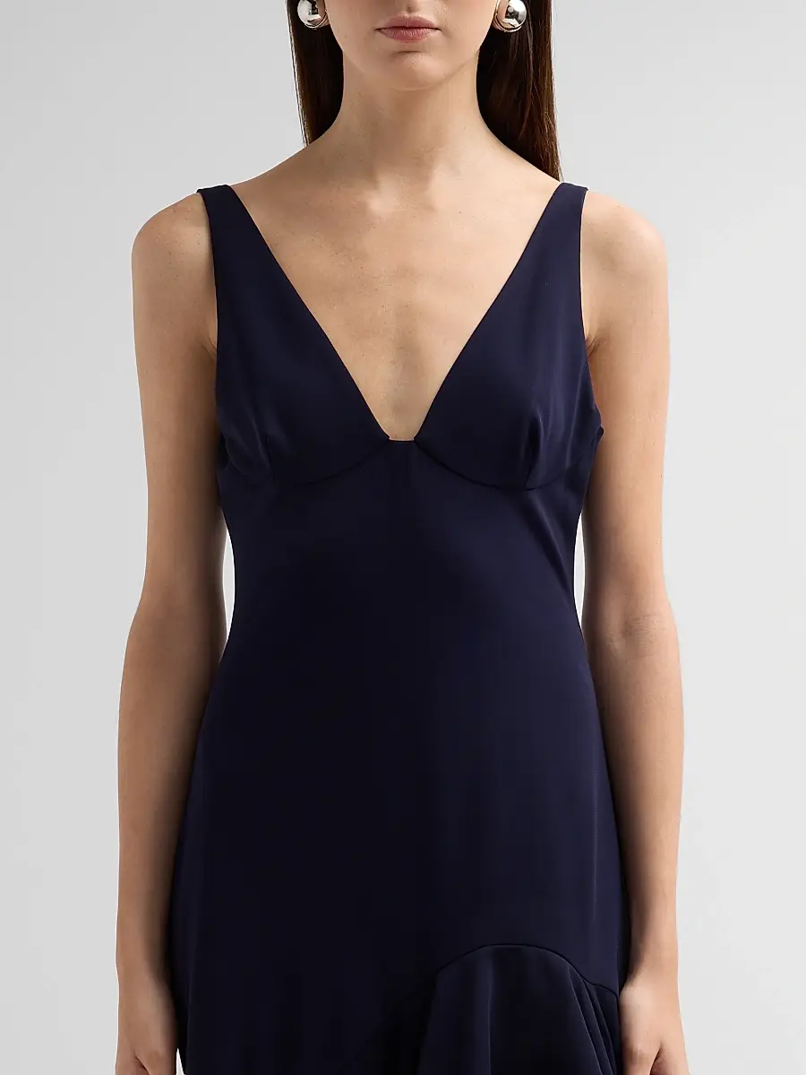 Stella McCartney Women's Frilled V-Neck Maxi Dress | Thumbnail 5