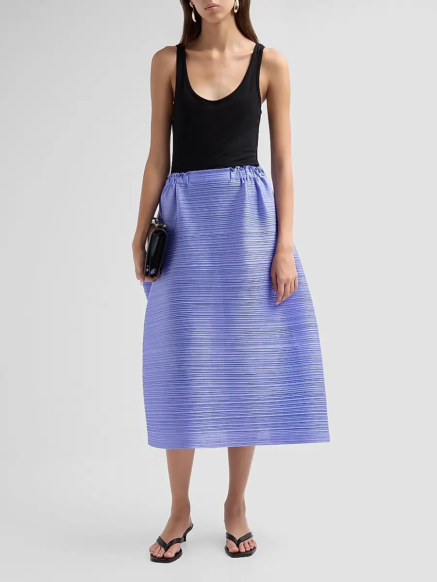 Pleats Please Issey Miyake Women's Bouncy Basket Plisse Midi Skirt | Thumbnail 2 Pleats Please Issey Miyake Women's Bouncy Basket Plisse Midi Skirt | Thumbnail 2