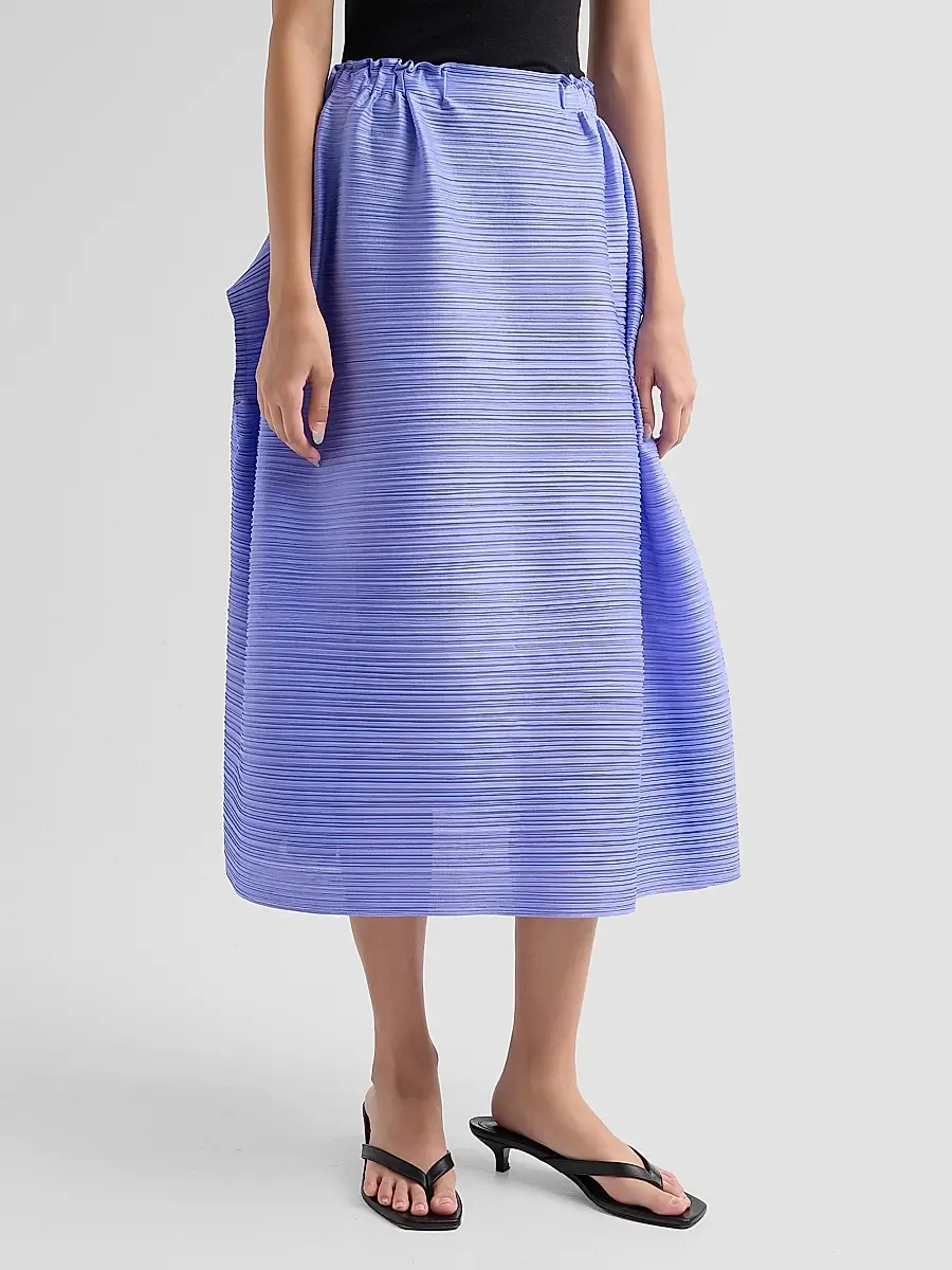 Pleats Please Issey Miyake Women's Bouncy Basket Plisse Midi Skirt | Thumbnail 4 Pleats Please Issey Miyake Women's Bouncy Basket Plisse Midi Skirt | Thumbnail 4