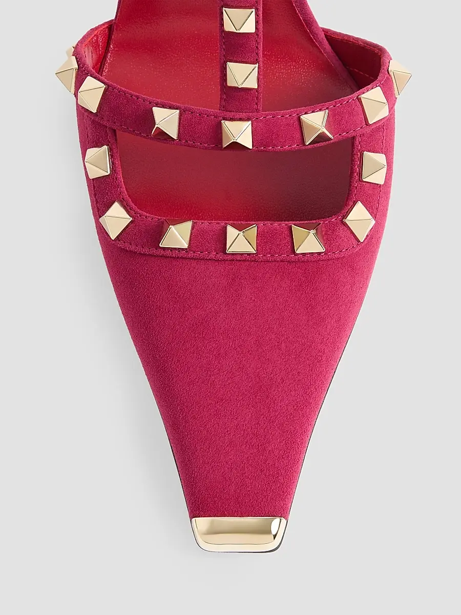Valentino Women's Rockstud Suede 100MM Pumps | Thumbnail 5 Valentino Women's Rockstud Suede 100MM Pumps | Thumbnail 5