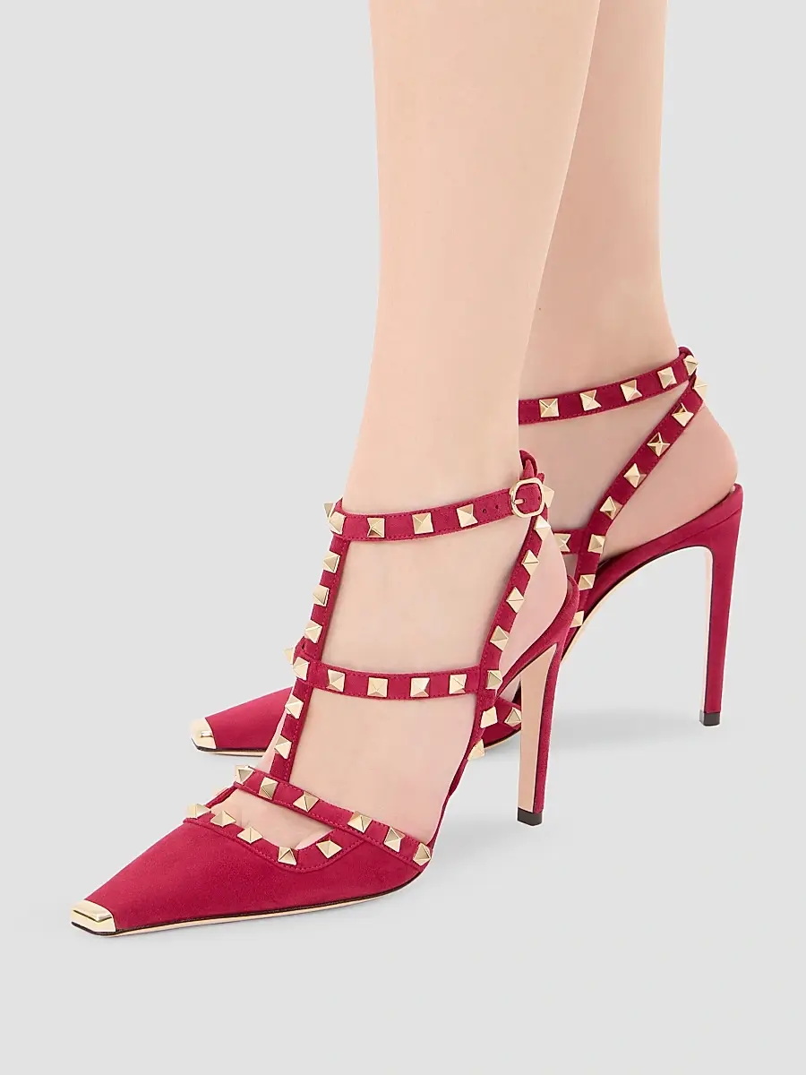Valentino Women's Rockstud Suede 100MM Pumps | Thumbnail 7 Valentino Women's Rockstud Suede 100MM Pumps | Thumbnail 7