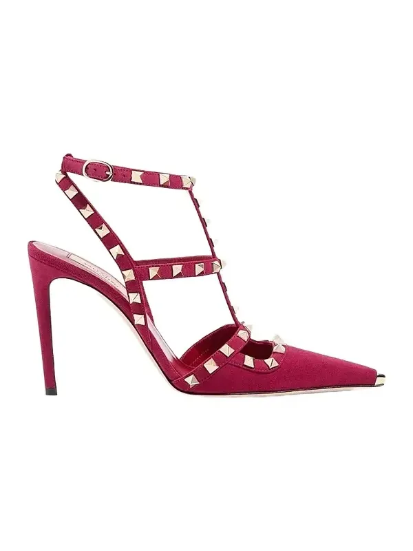 Women's Rockstud Suede 100MM Pumps Women's Rockstud Suede 100MM Pumps