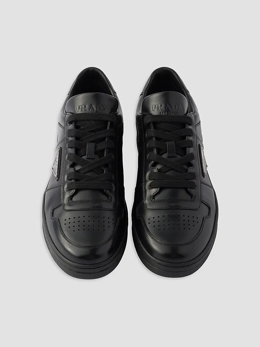 Prada Men's Downtown Leather Sneakers | Thumbnail 2