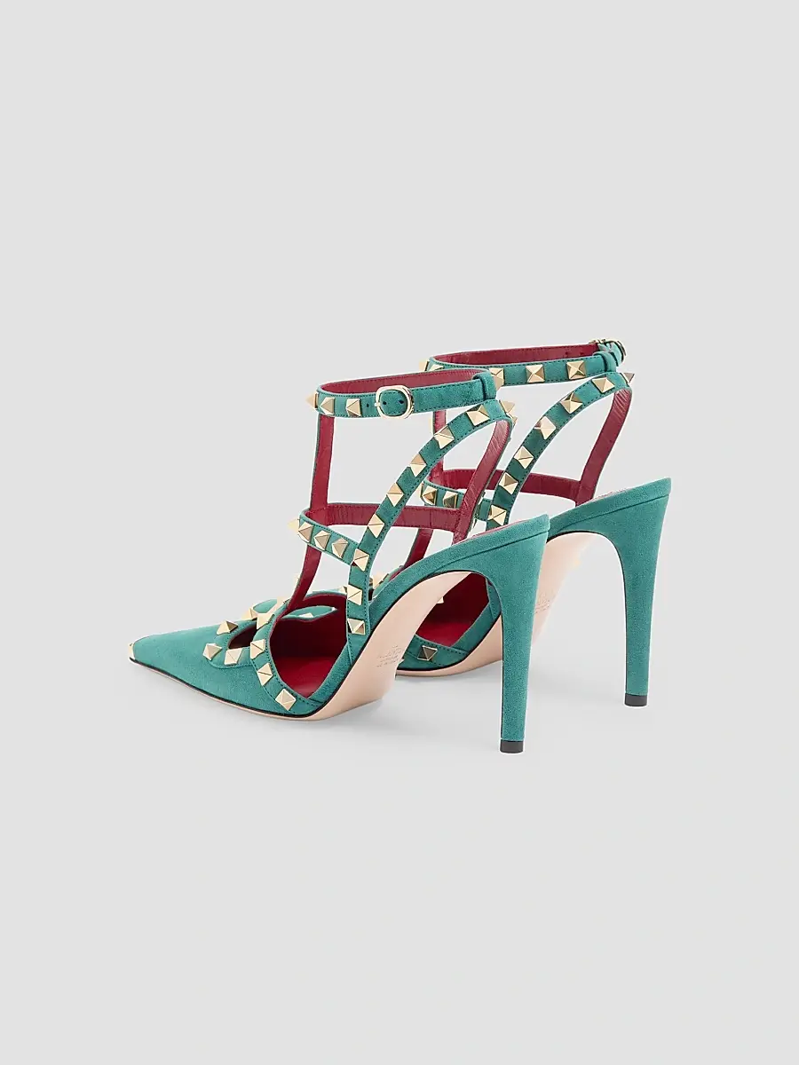Valentino Women's Rockstud Suede 100MM Pumps | Thumbnail 3 Valentino Women's Rockstud Suede 100MM Pumps | Thumbnail 3