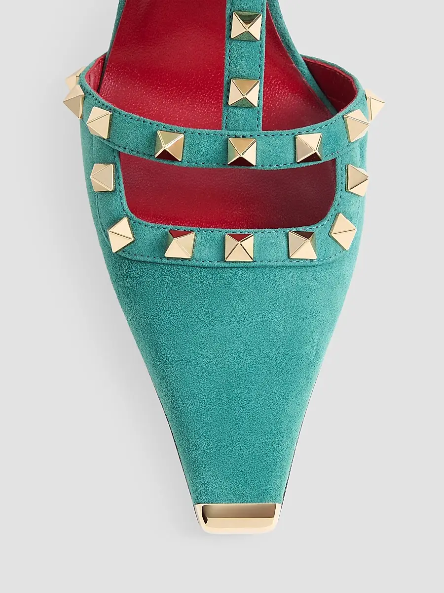 Valentino Women's Rockstud Suede 100MM Pumps | Thumbnail 5 Valentino Women's Rockstud Suede 100MM Pumps | Thumbnail 5