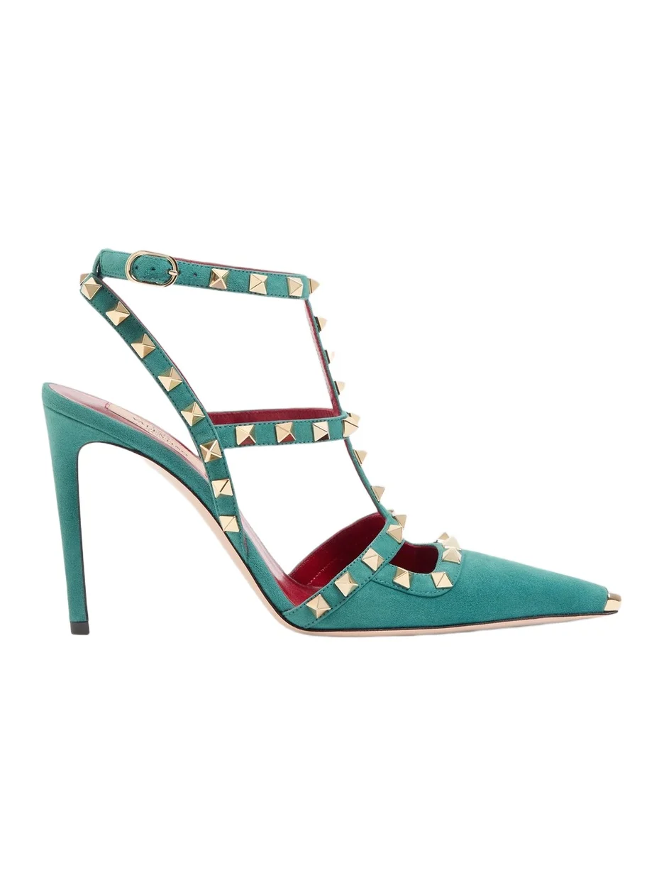 Women's Rockstud Suede 100MM Pumps