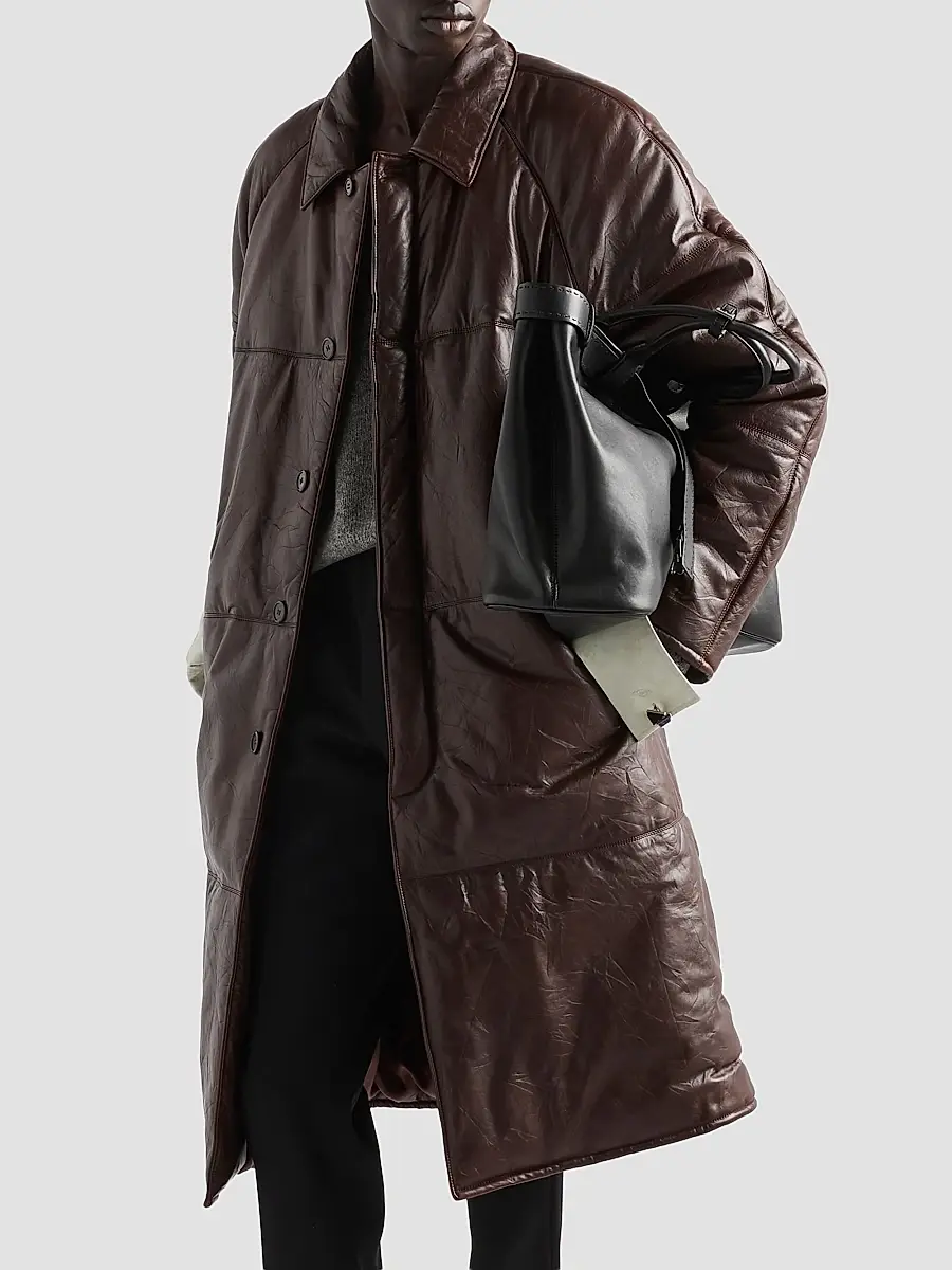 Prada Men's Padded Nappa Leather Coat | Thumbnail 3 Prada Men's Padded Nappa Leather Coat | Thumbnail 3