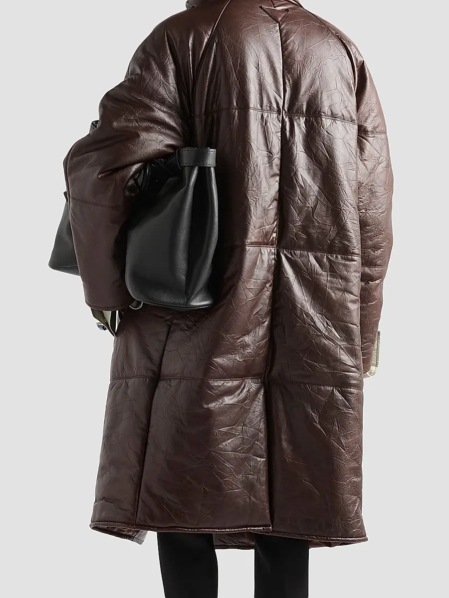 Prada Men's Padded Nappa Leather Coat | Thumbnail 4 Prada Men's Padded Nappa Leather Coat | Thumbnail 4