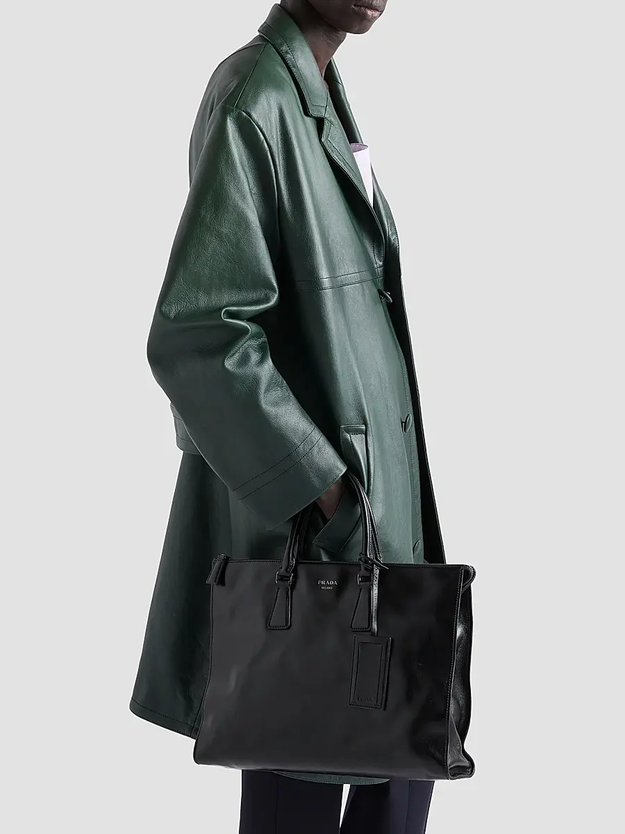 Prada Men's Leather Tote Bag | Thumbnail 3 Prada Men's Leather Tote Bag | Thumbnail 3