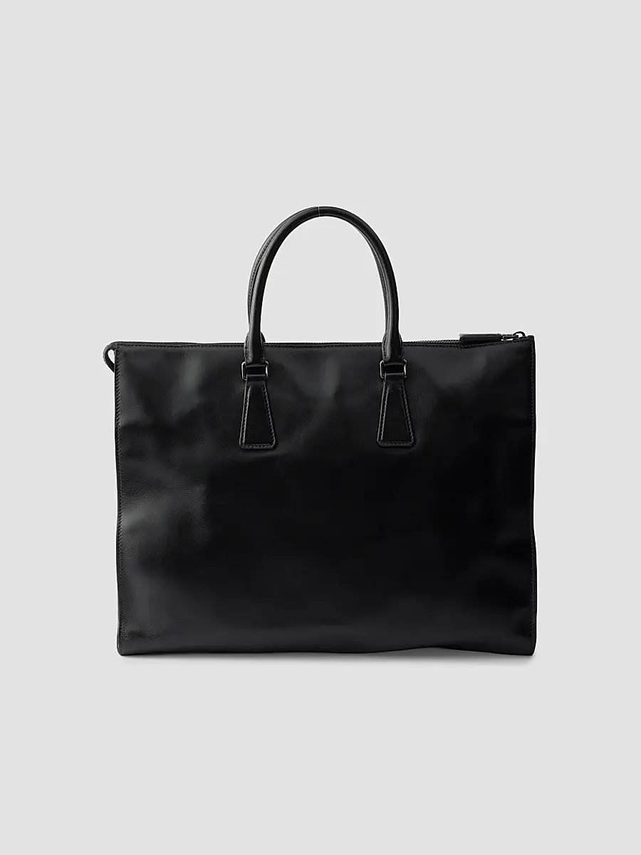 Prada Men's Leather Tote Bag | Thumbnail 5 Prada Men's Leather Tote Bag | Thumbnail 5