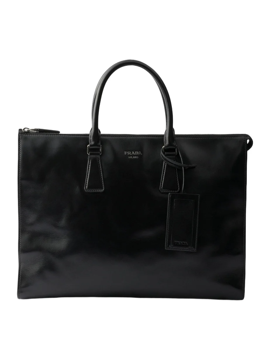 Prada Men's Leather Tote Bag