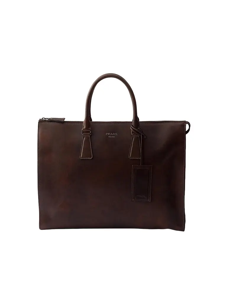 Men's Leather Tote Bag