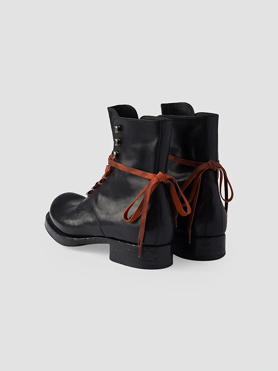 Prada Men's Leather Laced Booties | Thumbnail 3 Prada Men's Leather Laced Booties | Thumbnail 3