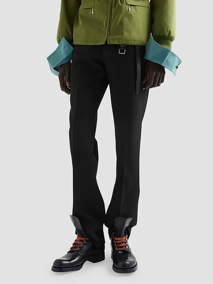 Prada Men's Leather Laced Booties | Thumbnail 6 Prada Men's Leather Laced Booties | Thumbnail 6