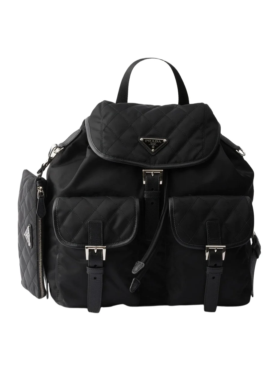 Prada Women's Medium Quilted Re-Nylon Backpack