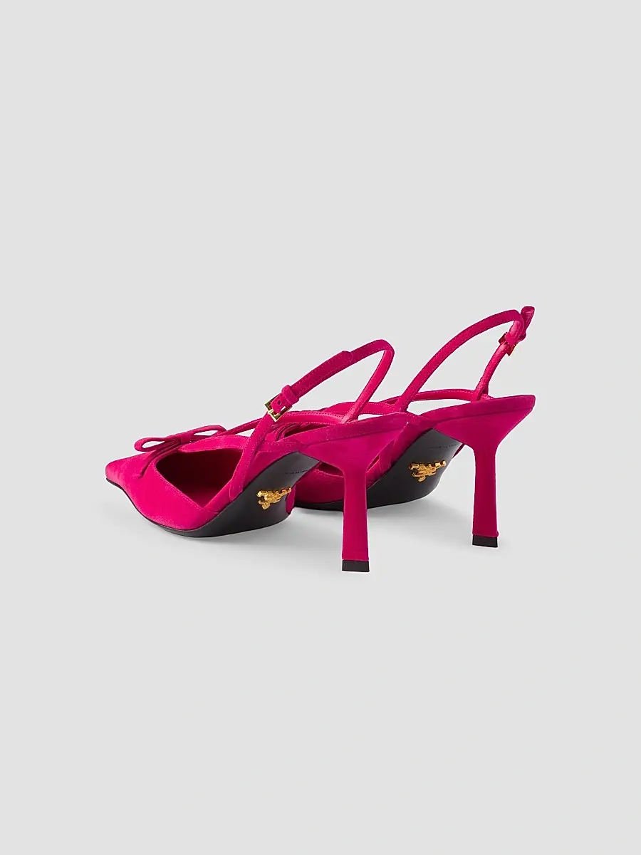 Prada Women's Suede Slingback Pumps | Thumbnail 3 Prada Women's Suede Slingback Pumps | Thumbnail 3