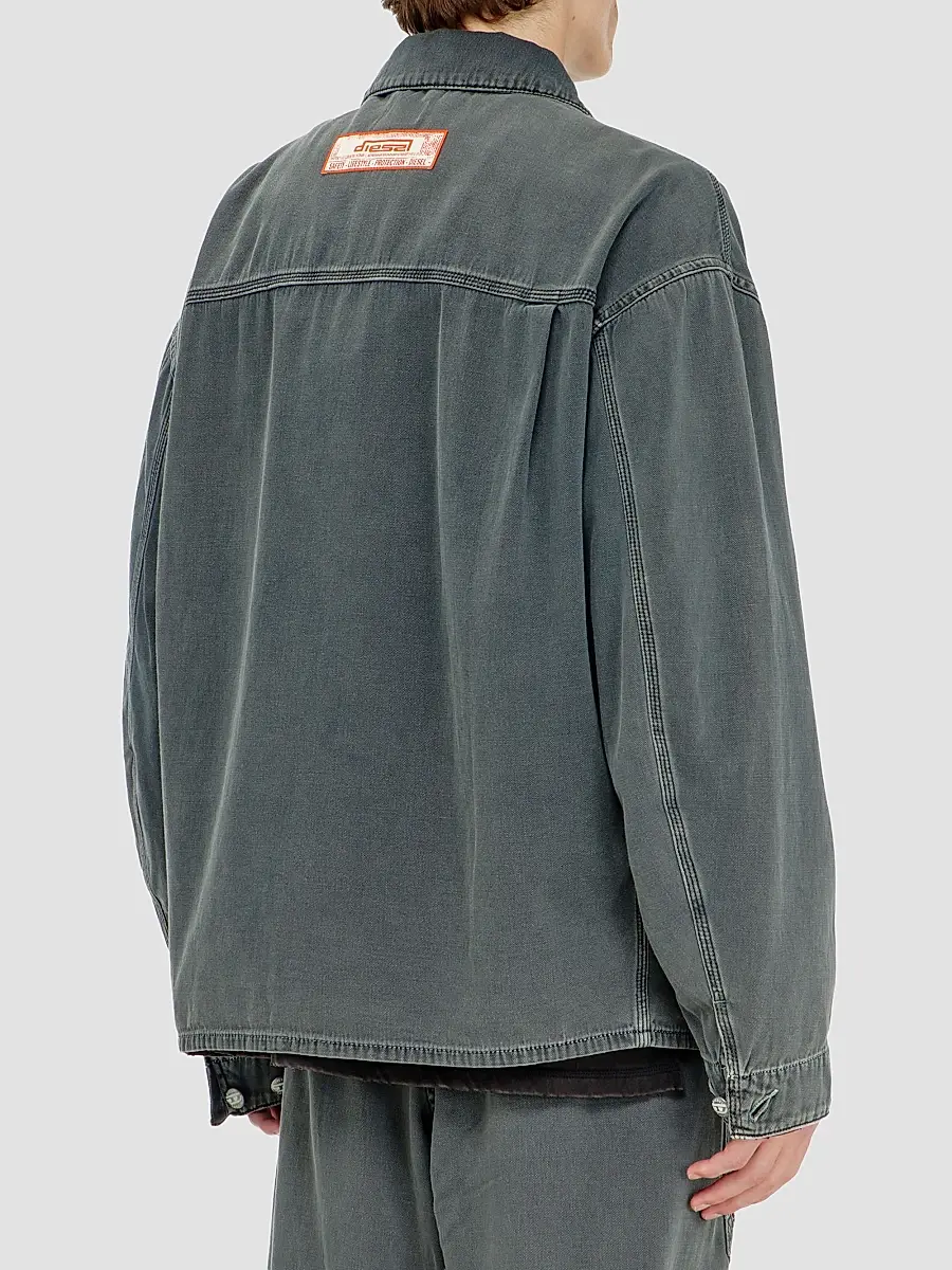 Diesel Men's Stack Cotton Utility Jacket | Thumbnail 3 Diesel Men's Stack Cotton Utility Jacket | Thumbnail 3