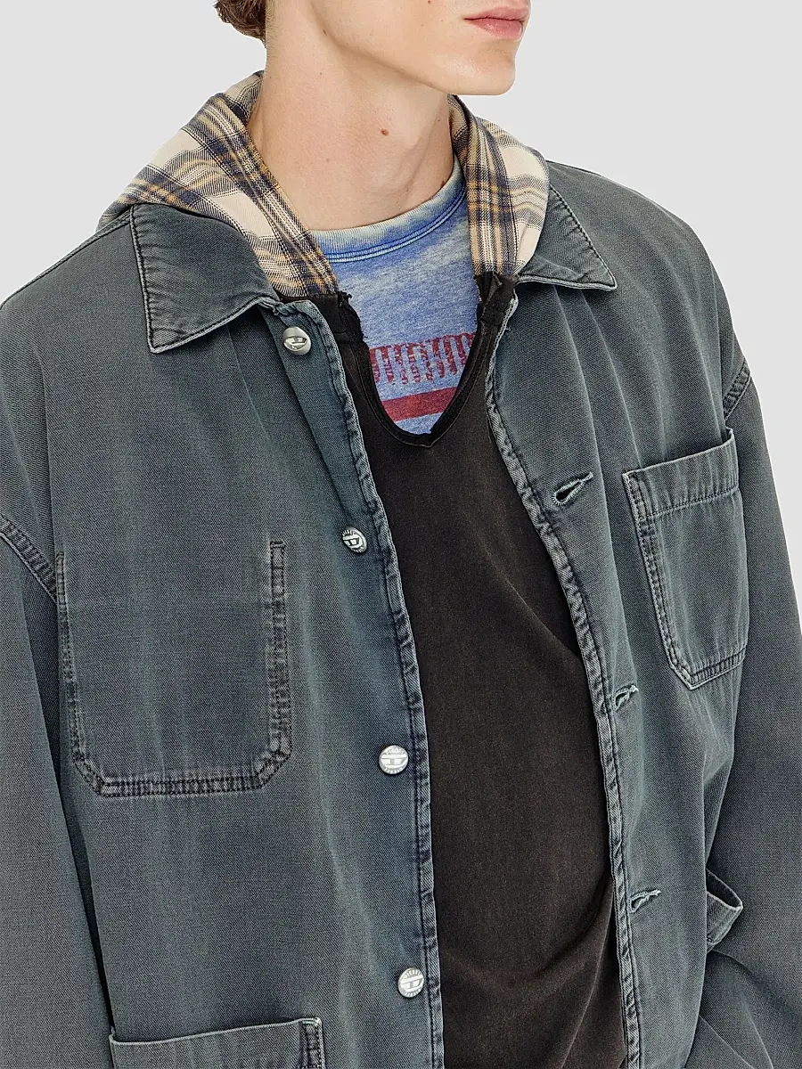 Diesel Men's Stack Cotton Utility Jacket | Thumbnail 5 Diesel Men's Stack Cotton Utility Jacket | Thumbnail 5