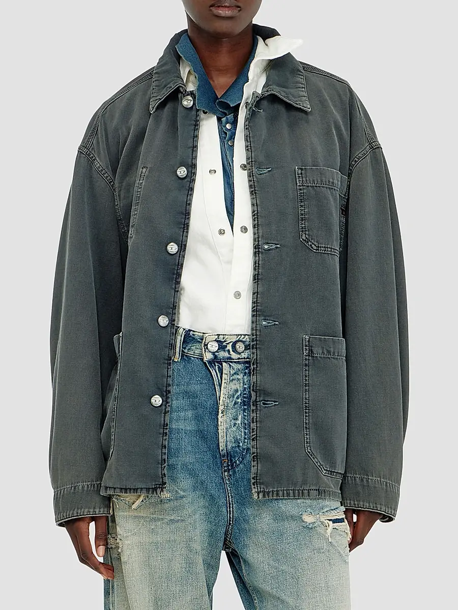 Diesel Men's Stack Cotton Utility Jacket | Thumbnail 7 Diesel Men's Stack Cotton Utility Jacket | Thumbnail 7