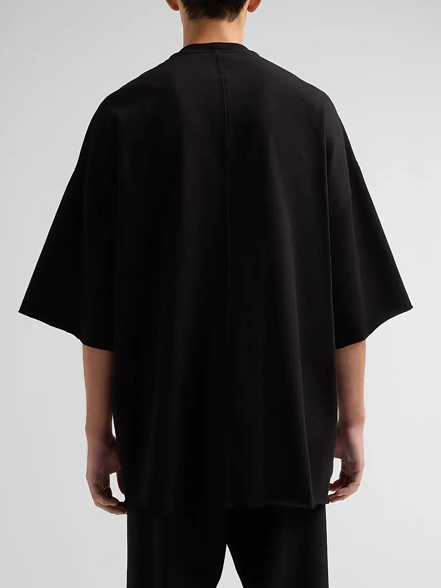 Rick Owens Men's Tommy Oversized Cotton Crewneck T-Shirt | Thumbnail 3