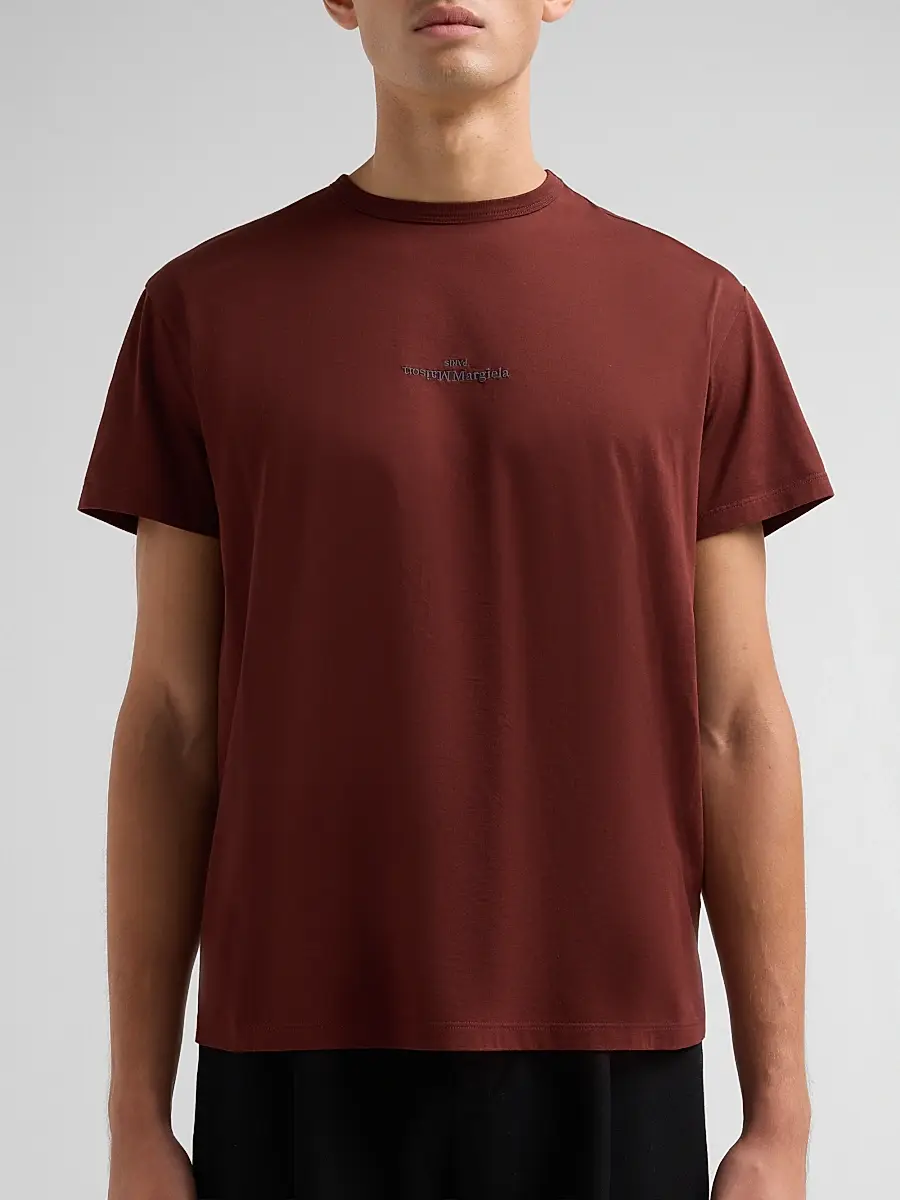 Maison Margiela Men's Logo Regular-Fit Cotton Crewneck T-Shirt | Thumbnail 5 Maison Margiela Men's Logo Regular-Fit Cotton Crewneck T-Shirt | Thumbnail 5