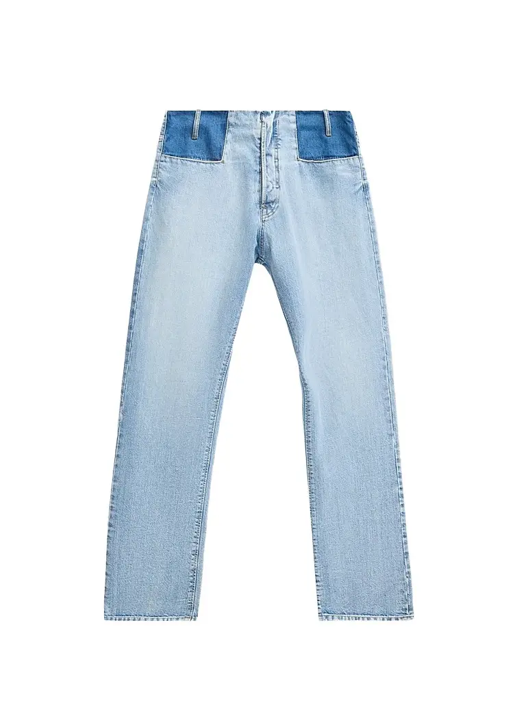 Maison Margiela Men's Waistless Denim Trousers | Image 1 Maison Margiela Men's Waistless Denim Trousers | Image 1