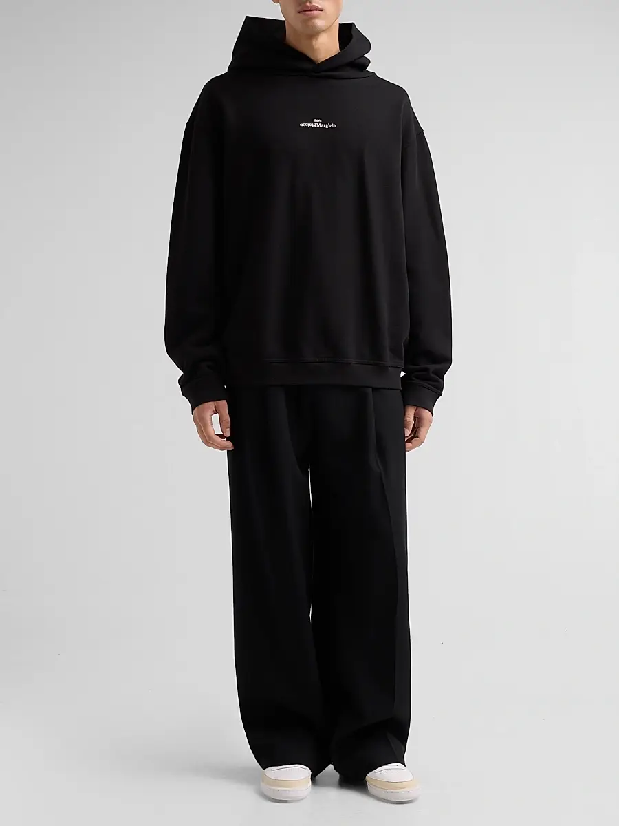 Maison Margiela Men's Reversed Logo Cotton Hoodie | Thumbnail 2