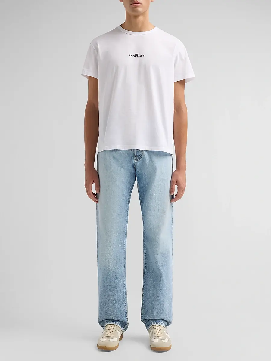 Maison Margiela Men's Logo Regular-Fit Cotton Crewneck T-Shirt | Thumbnail 2 Maison Margiela Men's Logo Regular-Fit Cotton Crewneck T-Shirt | Thumbnail 2