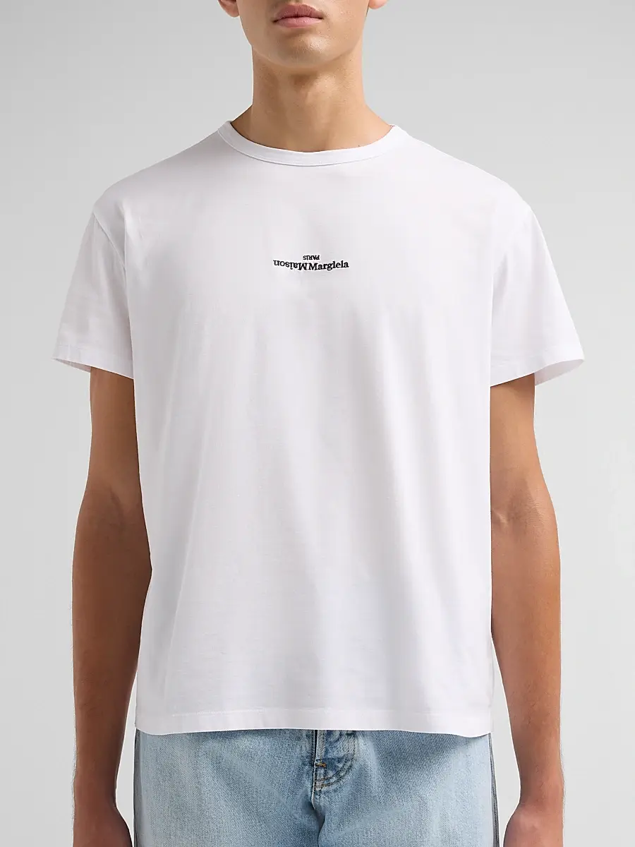 Maison Margiela Men's Logo Regular-Fit Cotton Crewneck T-Shirt | Thumbnail 5 Maison Margiela Men's Logo Regular-Fit Cotton Crewneck T-Shirt | Thumbnail 5