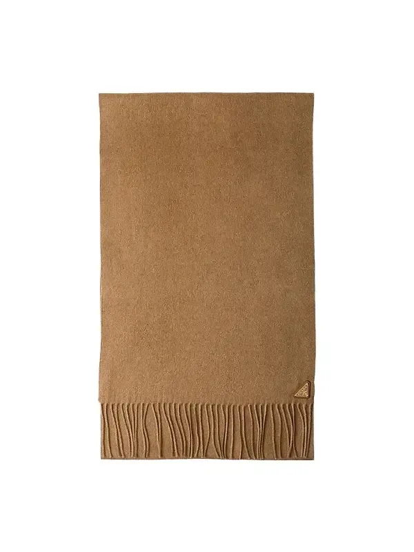Women's Silk and Cashmere Scarf - Dark Brown Women's Silk and Cashmere Scarf - Dark Brown