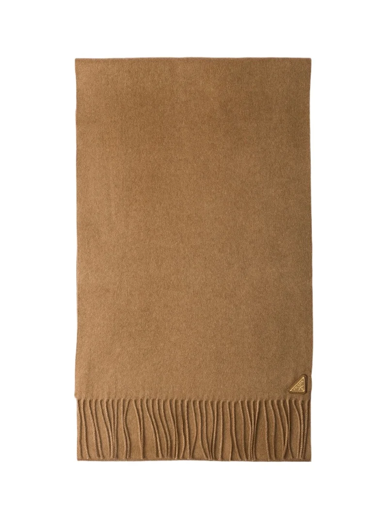 Women's Silk and Cashmere Scarf - Dark Brown Women's Silk and Cashmere Scarf - Dark Brown