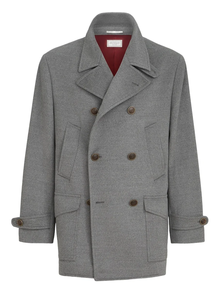 Men's Virgin Wool Cloth Four-Pocket Peacoat Men's Virgin Wool Cloth Four-Pocket Peacoat