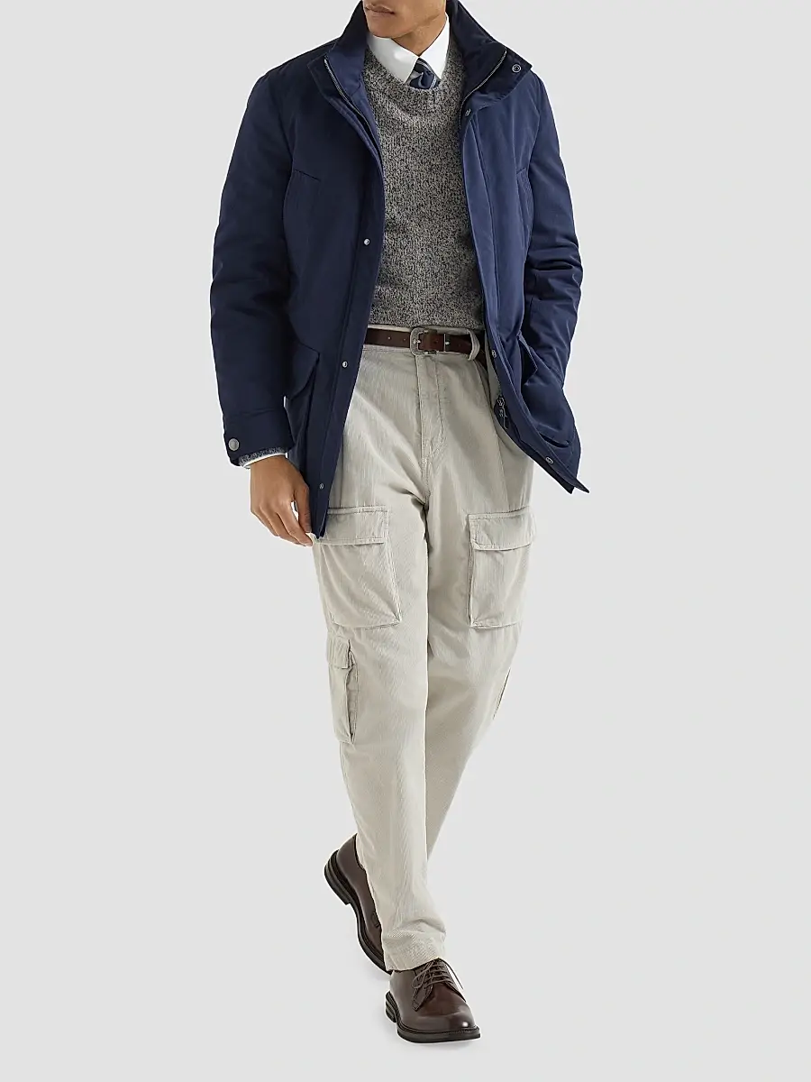 Brunello Cucinelli Men's Virgin Wool, Silk and Cashmere Chiné Sweater | Thumbnail 6 Brunello Cucinelli Men's Virgin Wool, Silk and Cashmere Chiné Sweater | Thumbnail 6