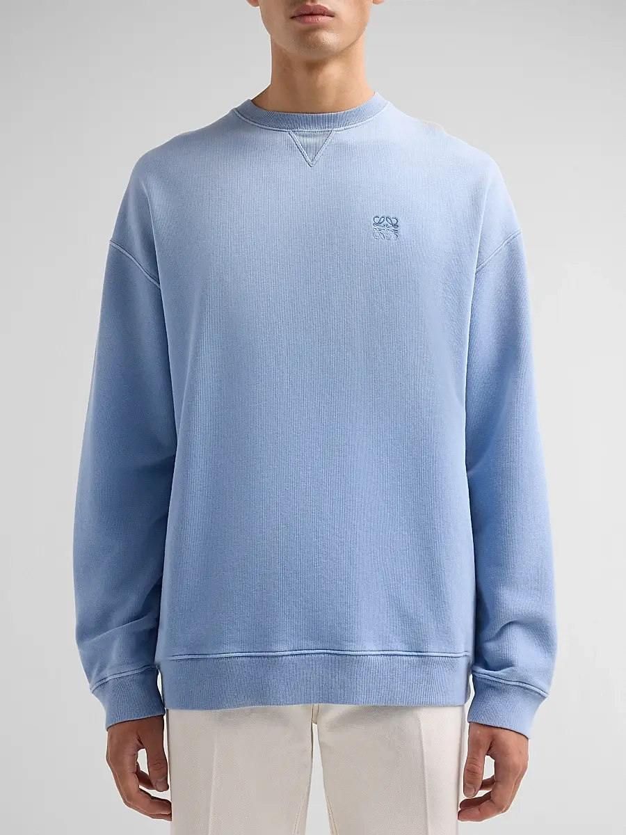 Loewe Men's Anagram Cotton Crewneck Sweatshirt | Thumbnail 5 Loewe Men's Anagram Cotton Crewneck Sweatshirt | Thumbnail 5