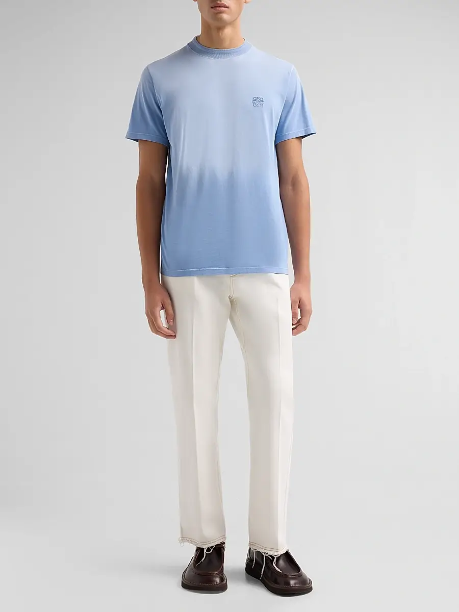 Loewe Men's Anagram Regular-Fit Cotton Crewneck T-Shirt | Thumbnail 2 Loewe Men's Anagram Regular-Fit Cotton Crewneck T-Shirt | Thumbnail 2