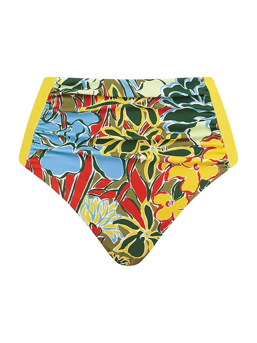 ALÉMAIS Women's Solstice Floral High-Rise Bikini Bottom - Size XS | Image 1 ALÉMAIS Women's Solstice Floral High-Rise Bikini Bottom - Size XS | Image 1