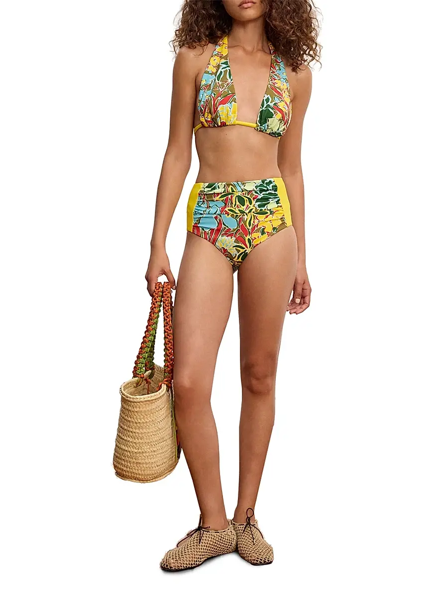 ALÉMAIS Women's Solstice Floral Halter Bikini Top | Thumbnail 2 ALÉMAIS Women's Solstice Floral Halter Bikini Top | Thumbnail 2