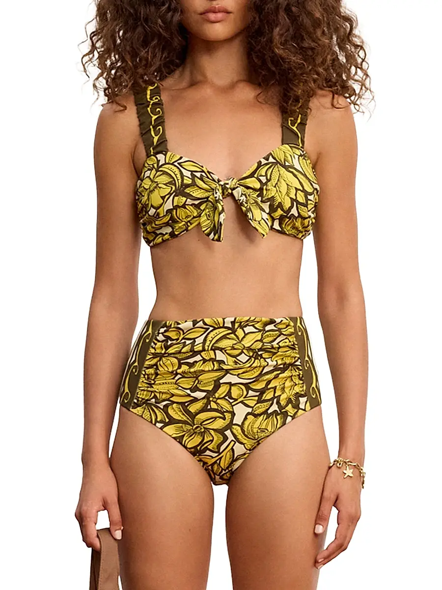 ALÉMAIS Women's Mona Floral Tie Bikini Top | Thumbnail 3 ALÉMAIS Women's Mona Floral Tie Bikini Top | Thumbnail 3