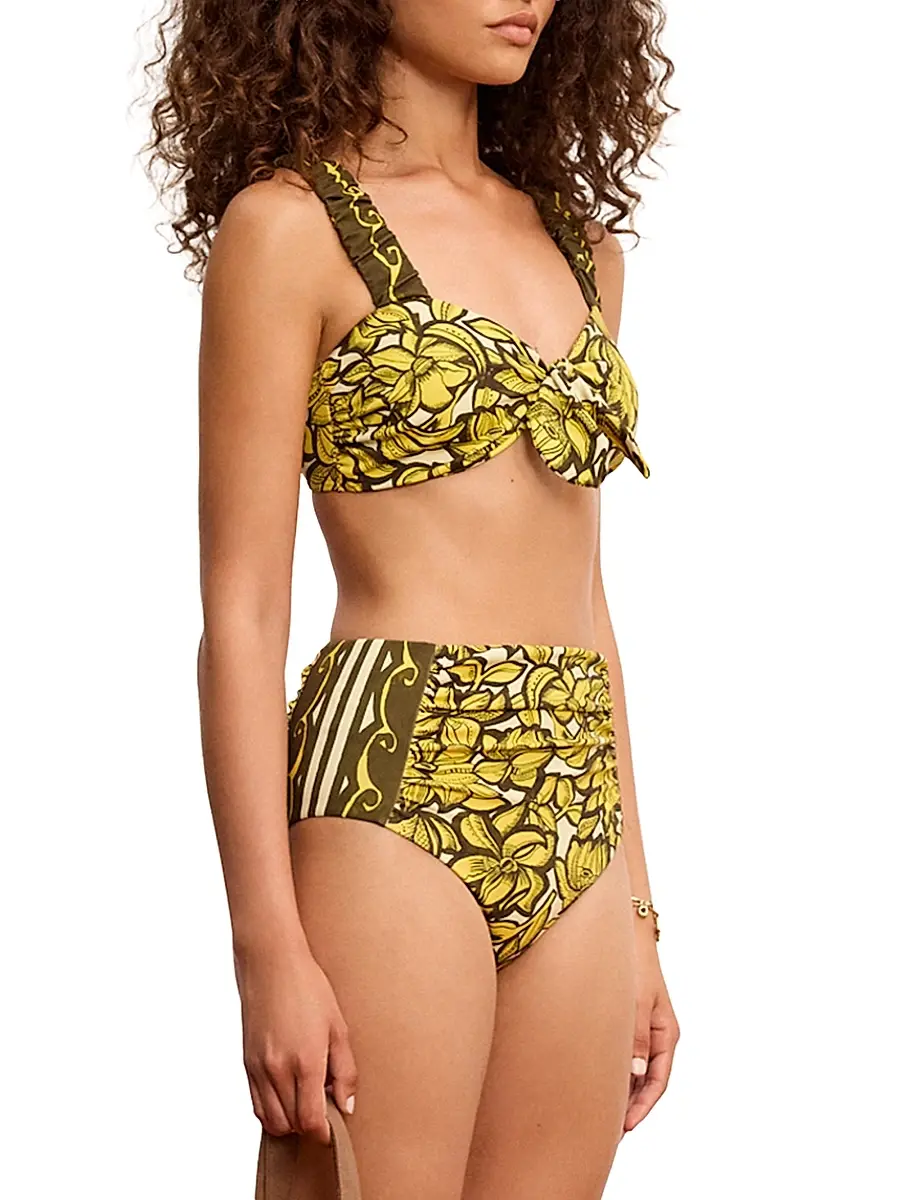 ALÉMAIS Women's Mona Floral Tie Bikini Top | Thumbnail 4 ALÉMAIS Women's Mona Floral Tie Bikini Top | Thumbnail 4