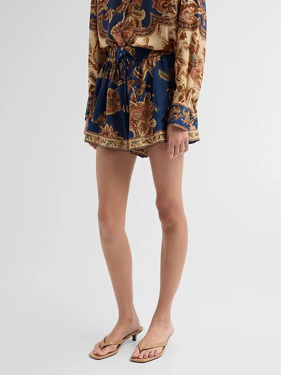 Zimmermann Women's Aster Silk Relaxed Shorts | Thumbnail 4 Zimmermann Women's Aster Silk Relaxed Shorts | Thumbnail 4