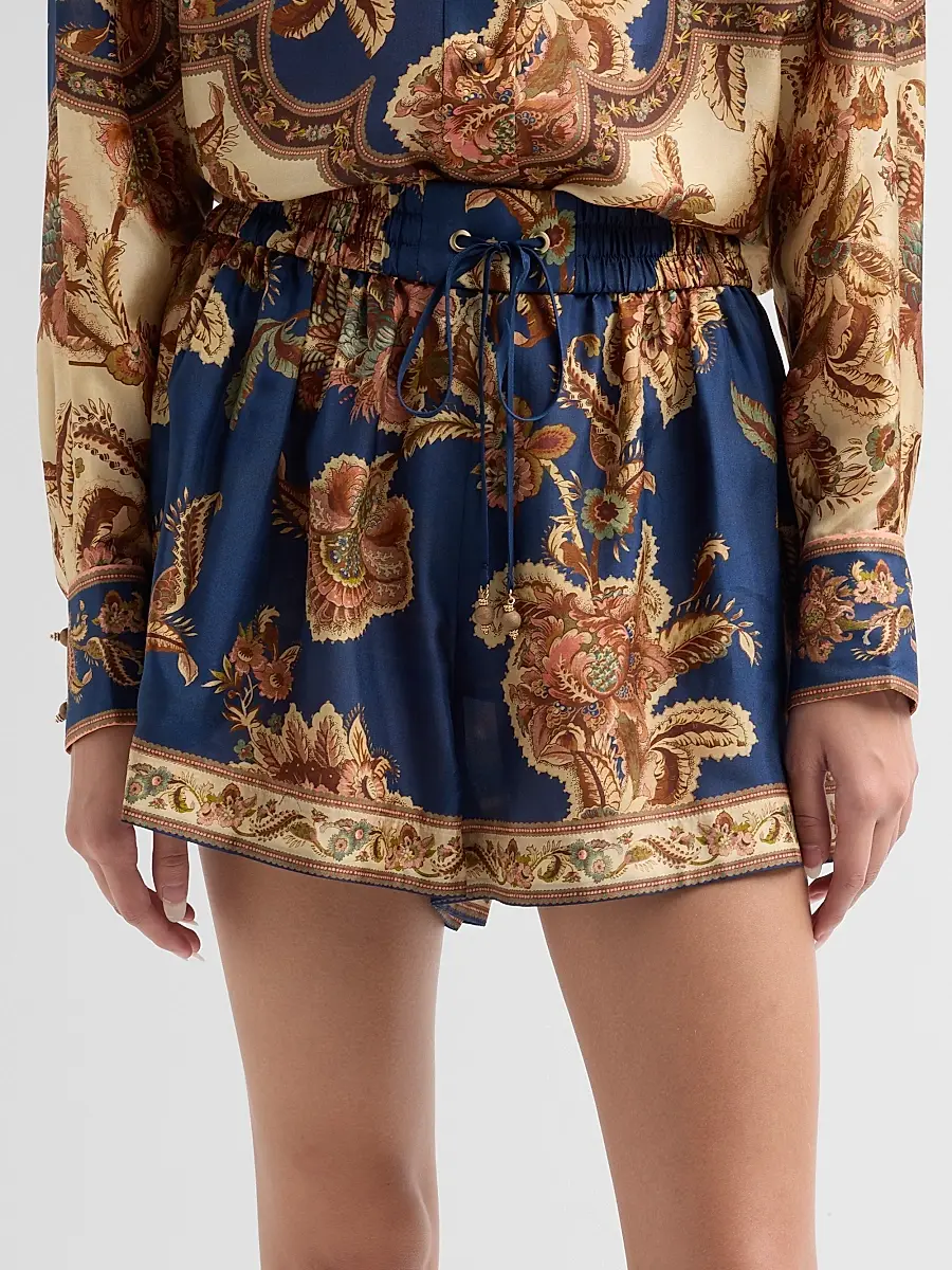Zimmermann Women's Aster Silk Relaxed Shorts | Thumbnail 5 Zimmermann Women's Aster Silk Relaxed Shorts | Thumbnail 5