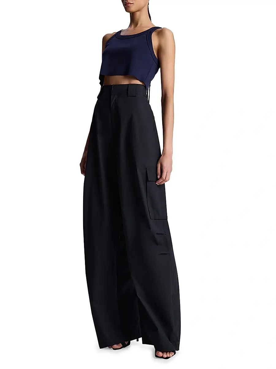 A.L.C. Women's Halsey Cotton Racerback Crop Tank | Thumbnail 3