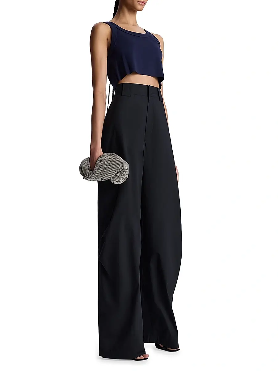 A.L.C. Women's Halsey Cotton Racerback Crop Tank | Thumbnail 4