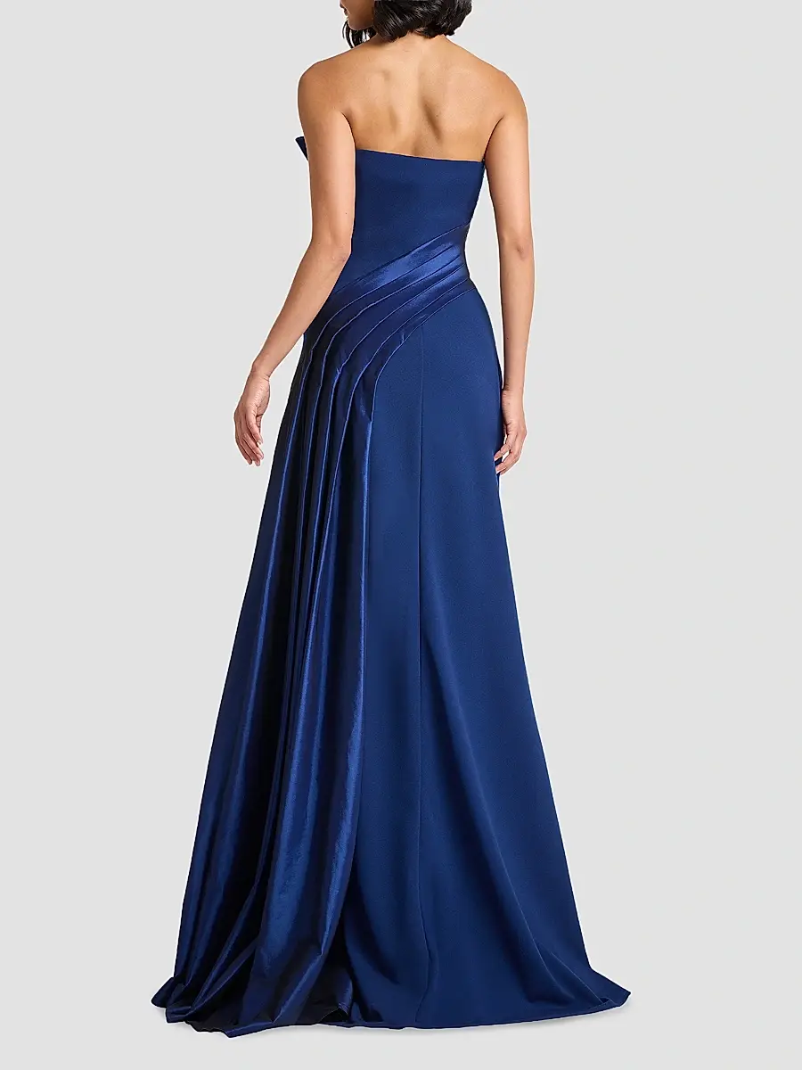 Tadashi Shoji Women's Belair Draped Taffeta & Crepe Strapless Gown | Thumbnail 3