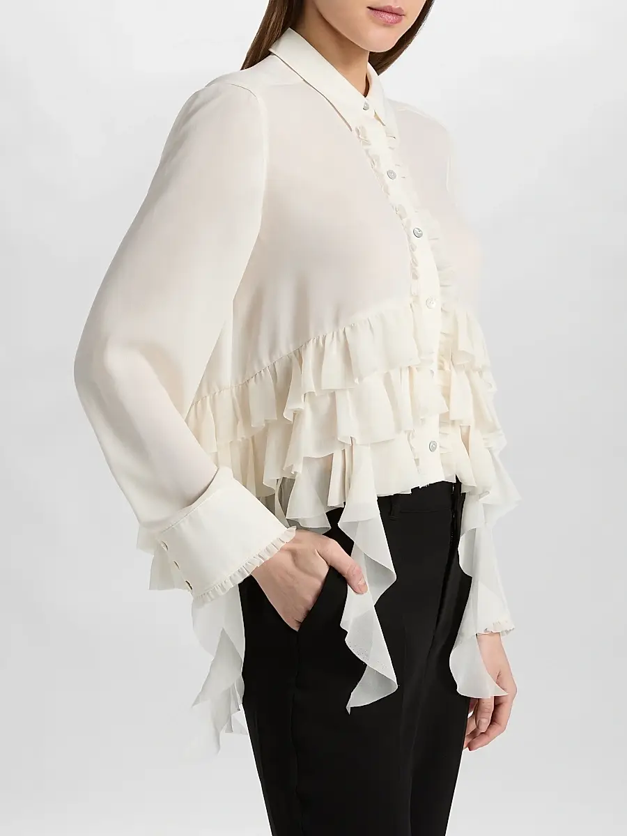 Cinq à Sept Women's Nori Ruffled Top | Thumbnail 4 Cinq à Sept Women's Nori Ruffled Top | Thumbnail 4