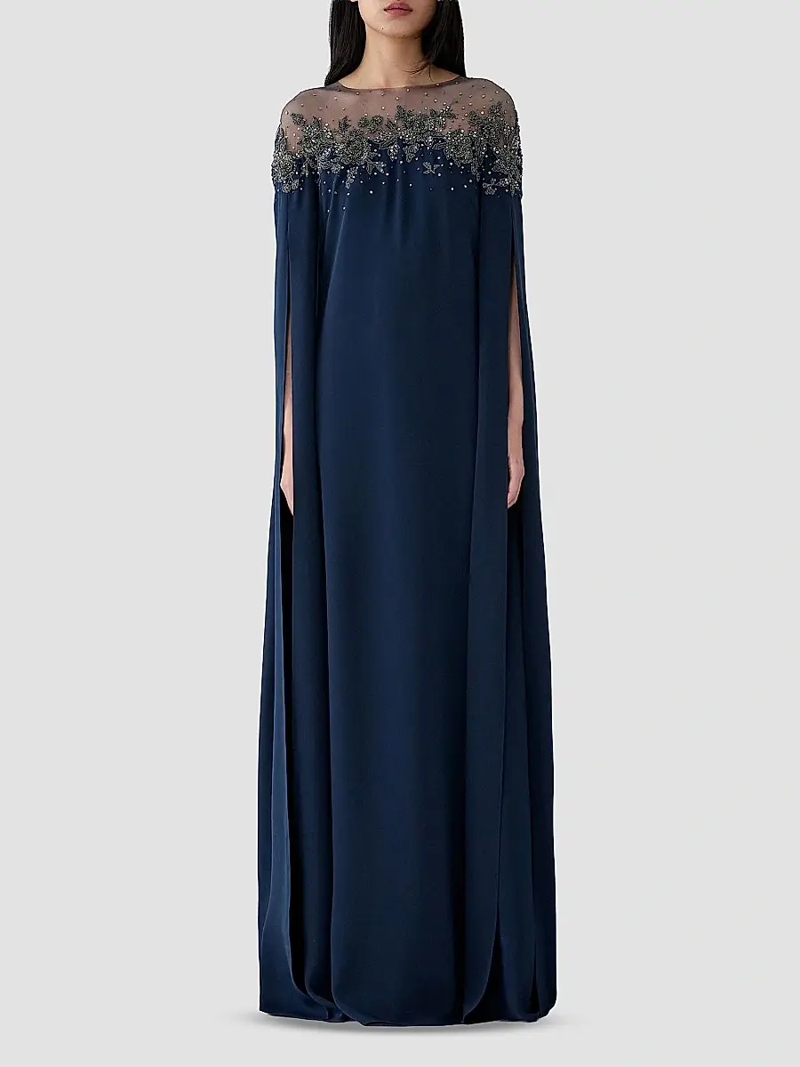 Carolina Herrera Women's Embellished Yoke Caftan Gown | Thumbnail 2 Carolina Herrera Women's Embellished Yoke Caftan Gown | Thumbnail 2