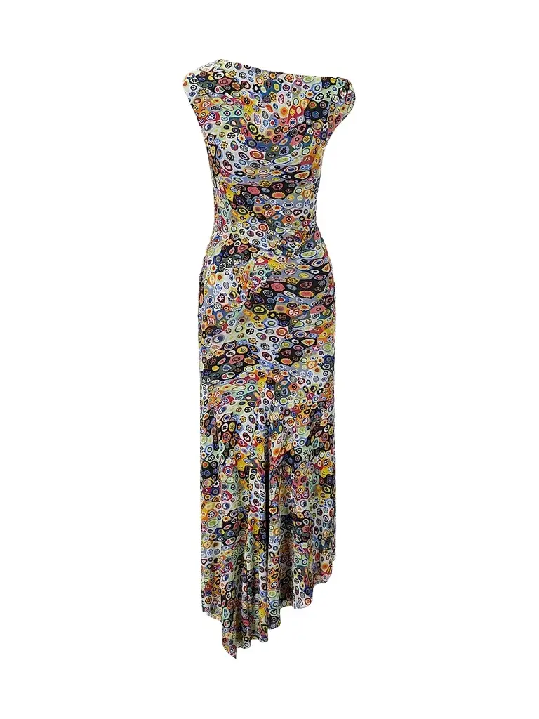 Staud Women's Amaris Asymmetric Maxi Dress - Millefiori Mosaic - Size XL | Image 1 Staud Women's Amaris Asymmetric Maxi Dress - Millefiori Mosaic - Size XL | Image 1