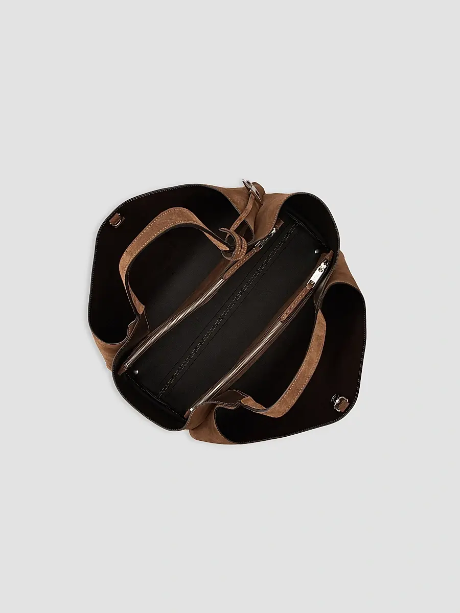Tod's Women's Medium Logo Suede Tote Bag | Thumbnail 3 Tod's Women's Medium Logo Suede Tote Bag | Thumbnail 3