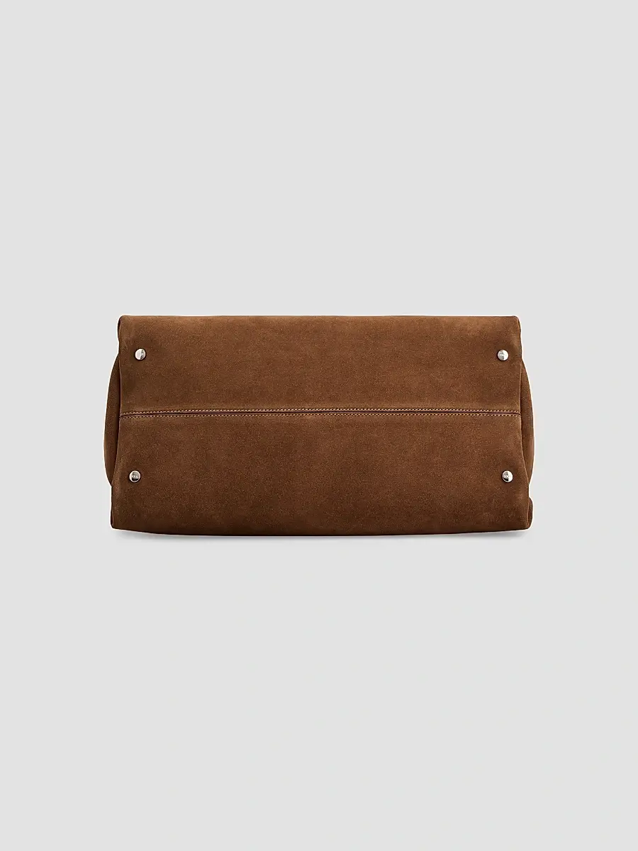 Tod's Women's Medium Logo Suede Tote Bag | Thumbnail 4 Tod's Women's Medium Logo Suede Tote Bag | Thumbnail 4